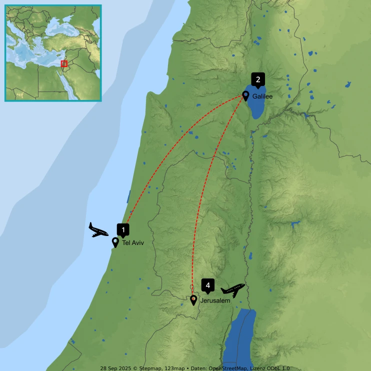 Biblical Israel Tour - Map