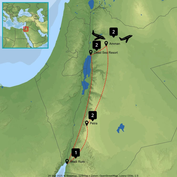 Tour of Jordan - Map