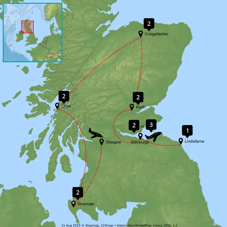 Pathways to the Heart of Scotland - Map