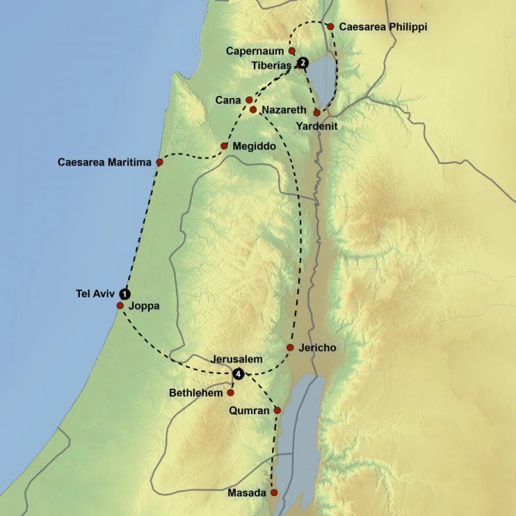 Biblical Israel Tour (Duplicated) - Map